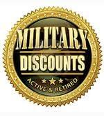 We offer military discounts too...