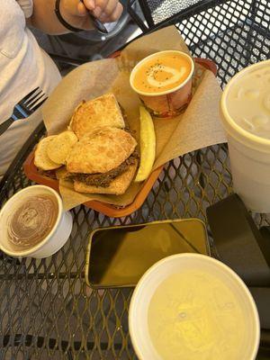 Italian Beef Sandwich w/ Lobster Bisque And Chips