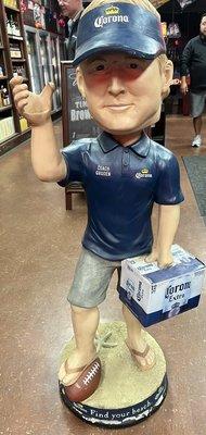 Life size bobble head of John Gruden