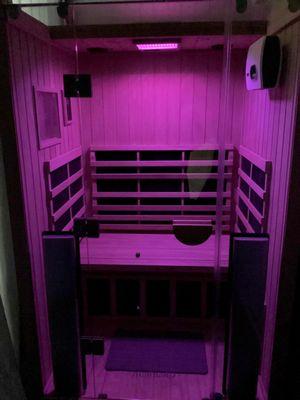 Full spectrum infrared sauna for detoxification, weight management, stress relief, pain, inflammation, circulation, cardio health, skin