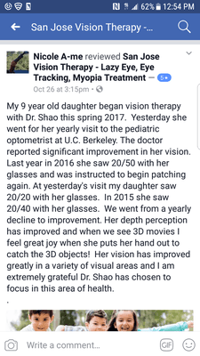 Testimonial from a current patient's mother. Thank you Nicole!