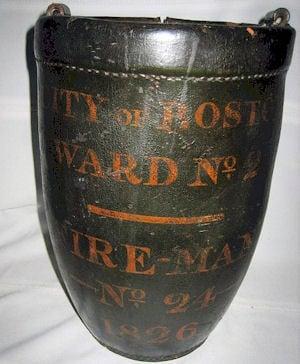 Boston 19th Century Leather Fire Bucket