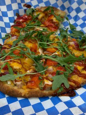 BBQ chicken flatbread