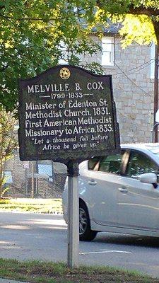 Melville B Cox Historical Marker