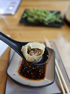 Pork and mushrooms soup dumplings