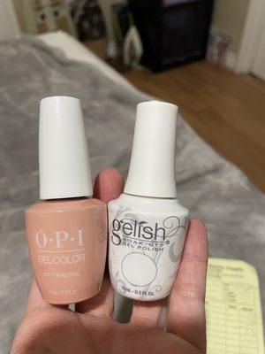 Gelish $10 OPI  $13