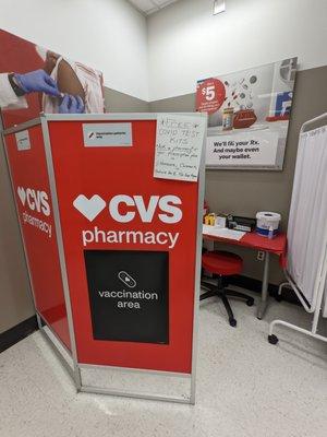 CVS Pharmacy at Target Atlantic Station Vaccination Area.