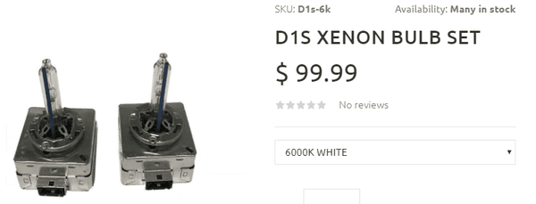 D1S Xenon Bulb Set