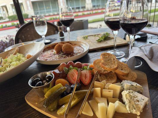 Cheese board with a great patio