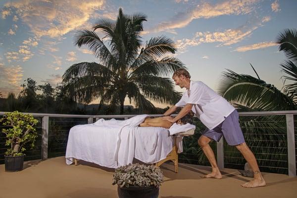 Get a massage on our balcony with ocean views!