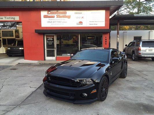 Paint protection(clear bra) on this awesome GT500 Mustang!