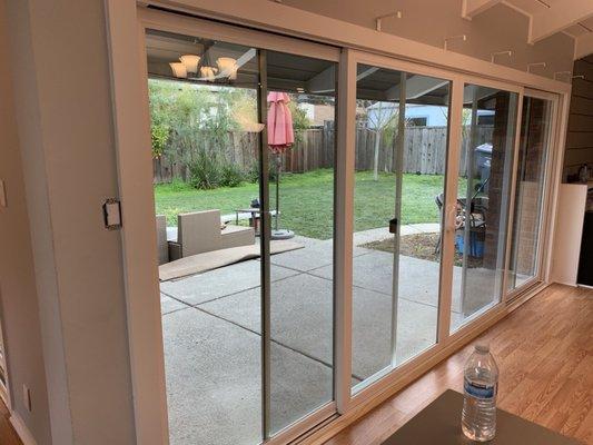 After: new added patio door with double sliders!