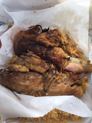 Baked turkey wings, I couldn't resist eating some before the pic & it was so delicious!