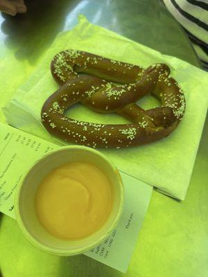 Pretzel and cheese