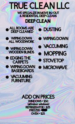 Our services we offer