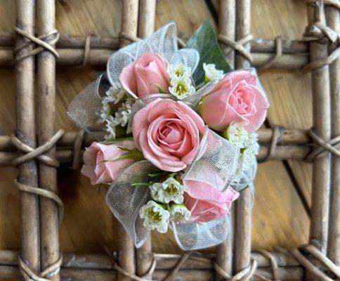 Pink Spray Rose Corsage