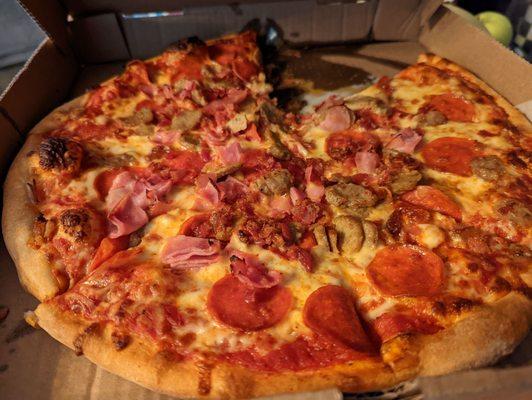 Meat lovers pizza