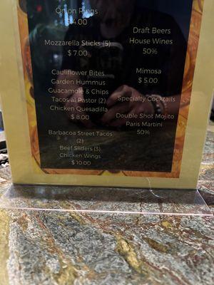 Happy menu