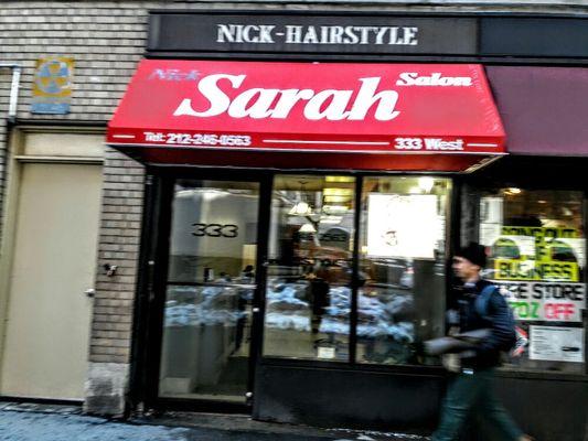 This is nick Sarah salón on 57 st bet 8 and 9 ave Manhattan  ny any one is very del cole to do hair service