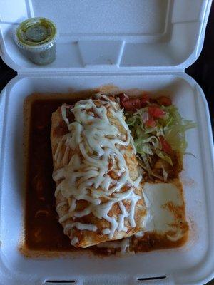 Wet Carnitas Burrito for $9.50.