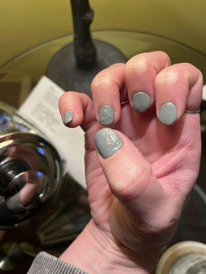 Bubbled up nails