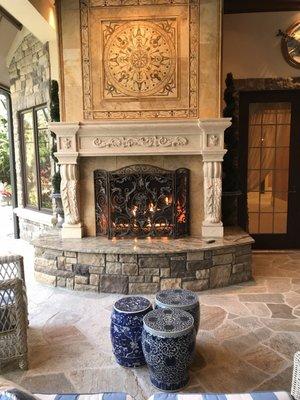 This is some of the fireplaces and fire pits I have worked on this last year