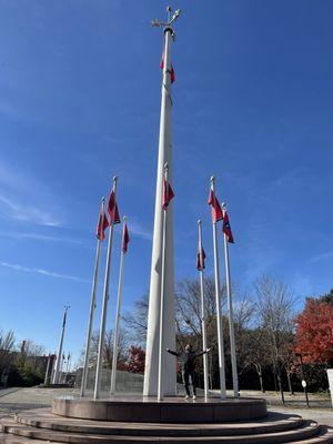 Grouping of Tennessee state flags.