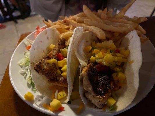 Blackened fish tacos