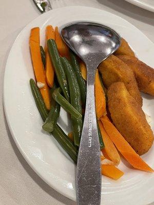 Veggies and polenta sticks