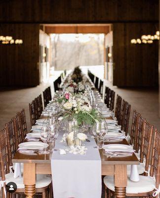 Farm tables, coupe series at the Barn at Liberty Farms in Ghent N.Y.