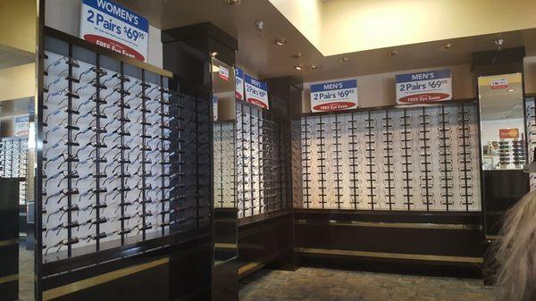 Different price package and their many selections of eye glass.