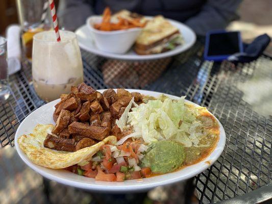 Enchiladas with eggs