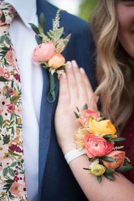 Corsage and boutonnière from Flowers From Us