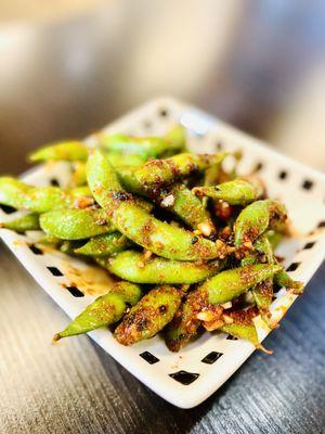 Spicy Garlic Edamame