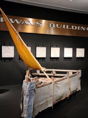 A raft used by Cuban immigrants: held 7 passengers.