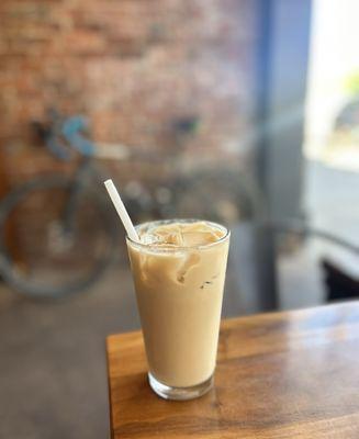 Bike ride brake iced latt.  Yummm!