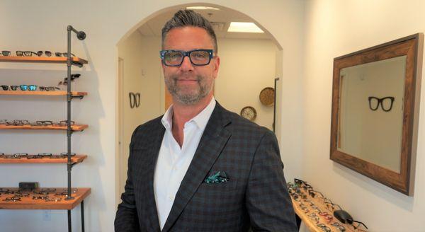 We have glasses for any occasion. Gary looking sharp in his new Cutler and Gross eyewear