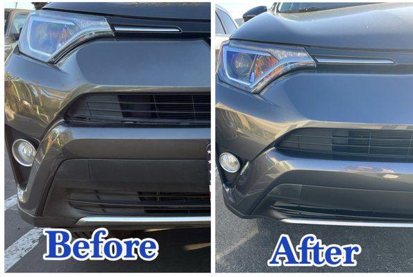 Excellent job of front bumper and grill repair