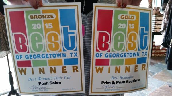 Our Best Of Georgetown awards for 2015! Thank you!!