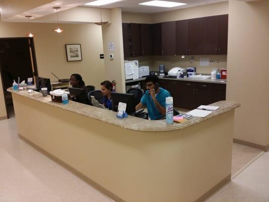 Nurses station! Dr. Okonji, Thania (MA),& Jay(xray tech).