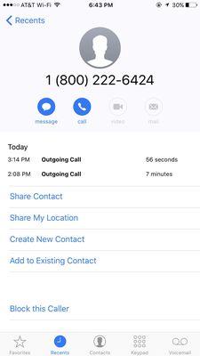 Notice the time of the first call I made to AAA? 2:08pm