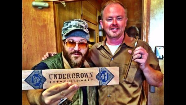 Jonathon Drew from Drew Estates with our very own Rich Hightower getting ready to smoke the new " Undercown Manifesto.