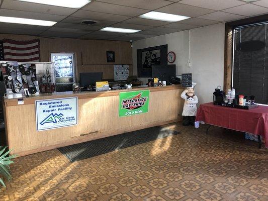 Front desk and lobby