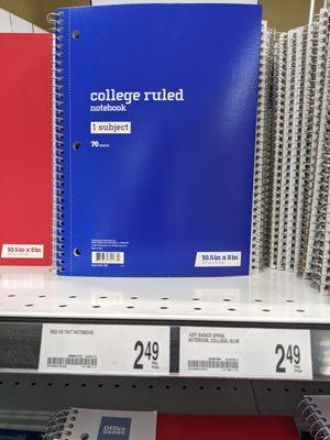 $2.49 for a notebook? Wow.