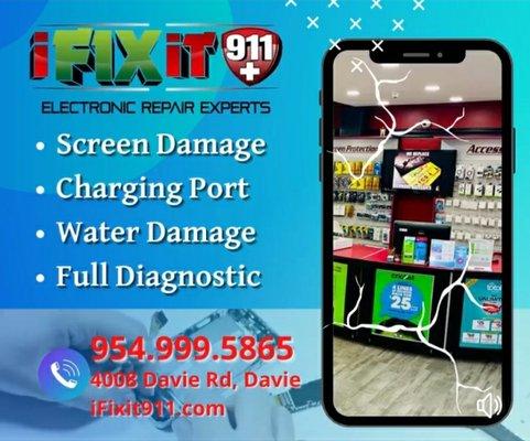 I Fix iT 911 (954)999-5865 Your Electronic Repair center Located in Davie, FL