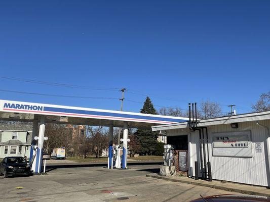 Inside the Marathon gas station