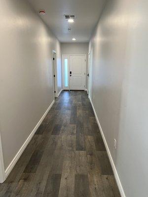 Laminate flooring hall