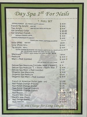 3-28-2023 menu board