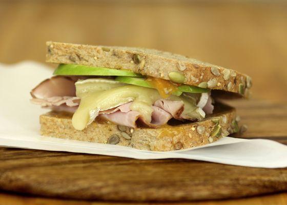 Ham and Brie Melt on Dakota Bread