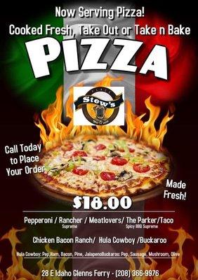 Hand Crafted Pizza!        Dine in, Take Out or Take N Bake.